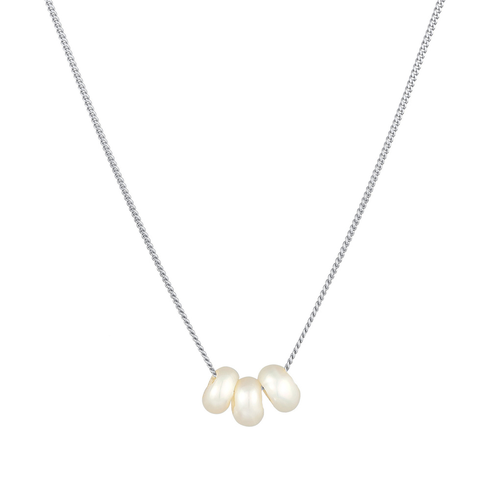 Elli Elli Collier Perle de base pour Femmes avec perles d'eau douce en argent sterling collier