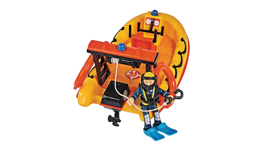 Simba 109252571 - Feuerwehrmann Sam - Neptun Boot mit Figur