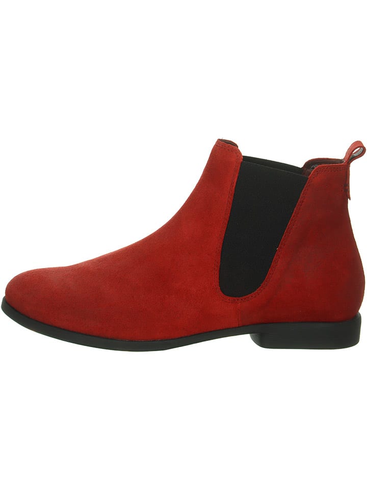 Think! Leder-Chelsea-Boots in Rot günstig kaufen