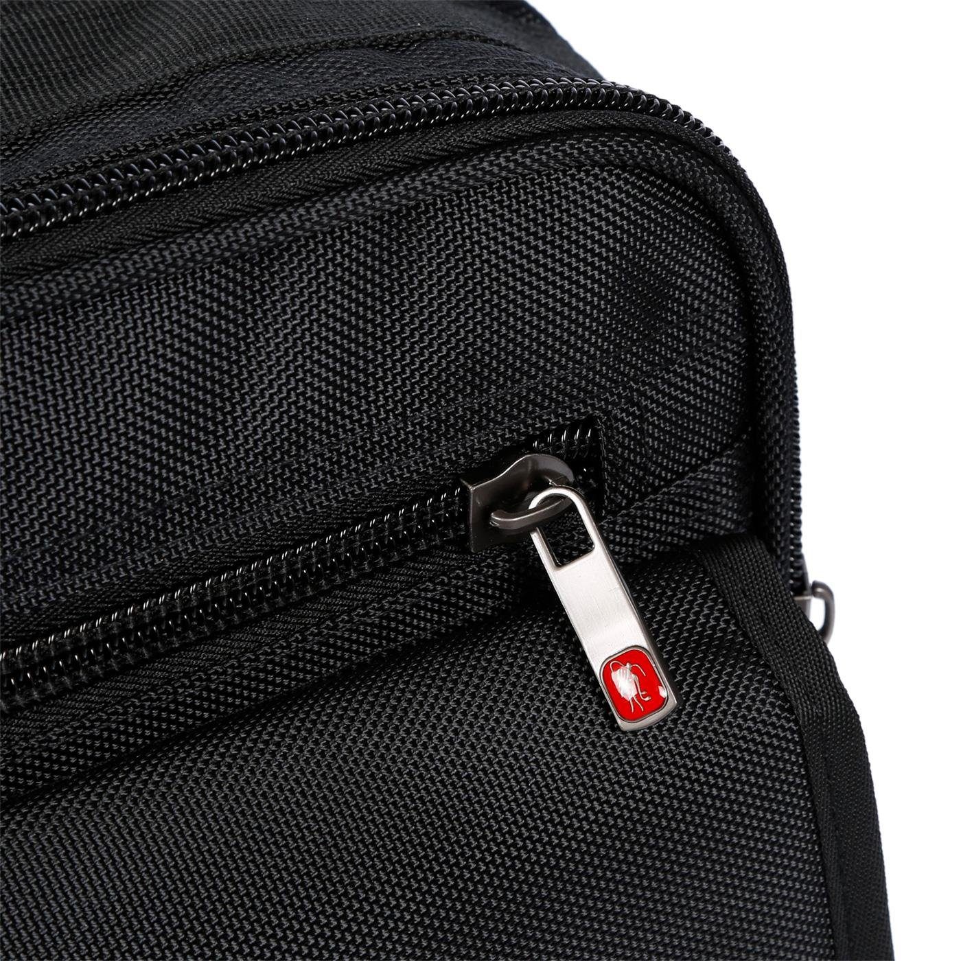 Christian Wippermann Umhängetasche Umhängetasche Laptoptasche 17 Zoll Herren Tasche, Messenger Bag Damen Schwarz