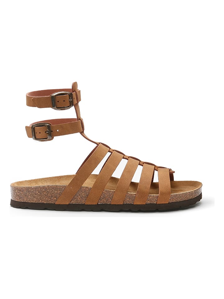 Mandel Sandalen in Hellbraun günstig kaufen