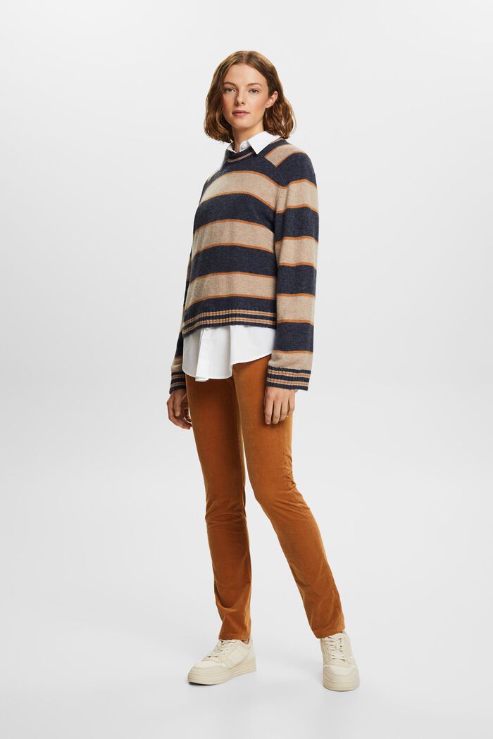 Gestreifter Pullover aus Wollmix