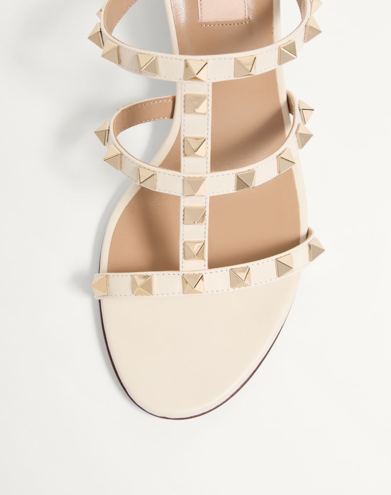 Rockstud Calfskin Slider Sandal 60mm
