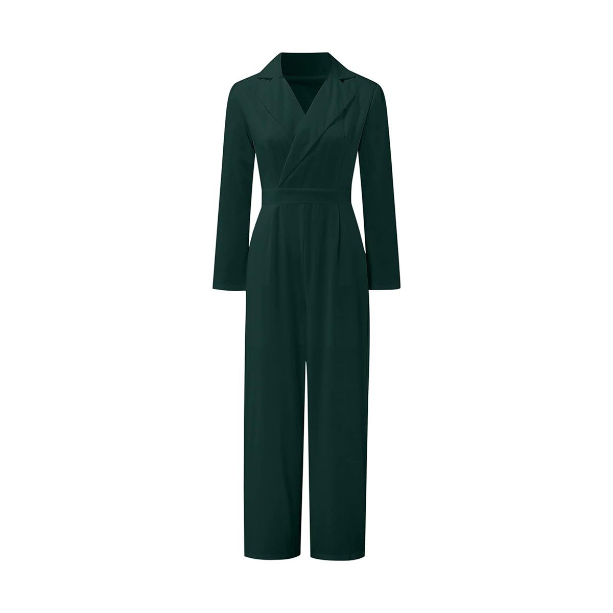 Zeaicos Jumpsuit Damen Hochzeit Lang Overall einfarbig V-Ausschnitt