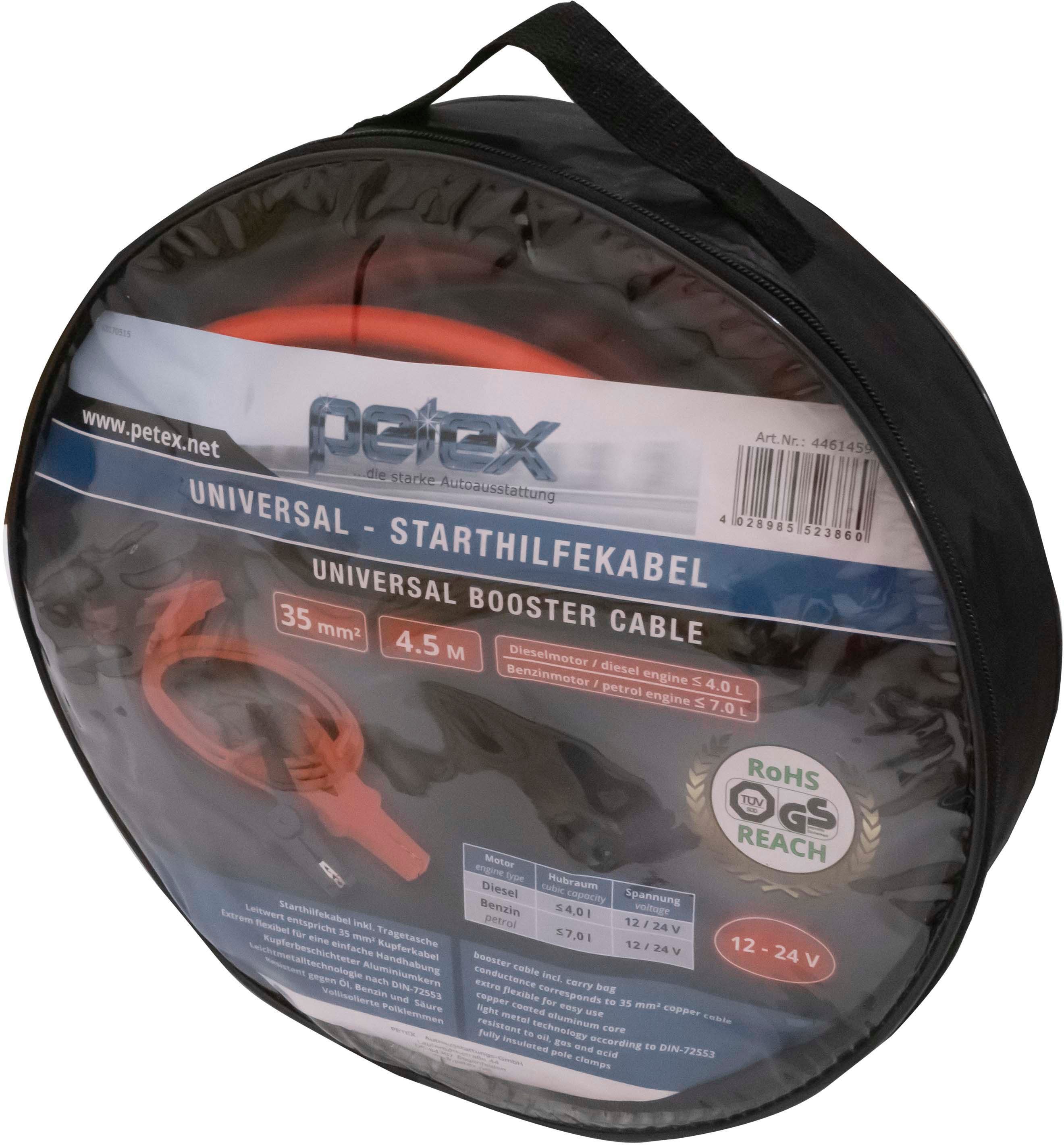 Petex Starthilfekabel, (450 cm), 35 mm², 4,5 Meter, Nennspannung: 12 - 24 Volt