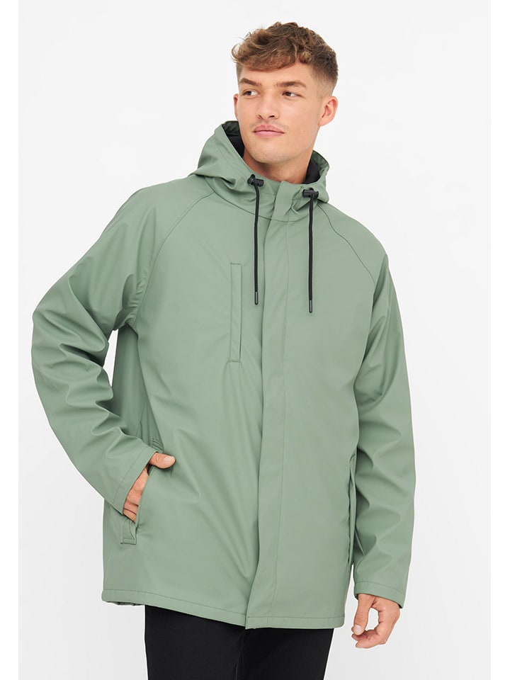 Derbe Regenjacke in Hellgrün günstig kaufen