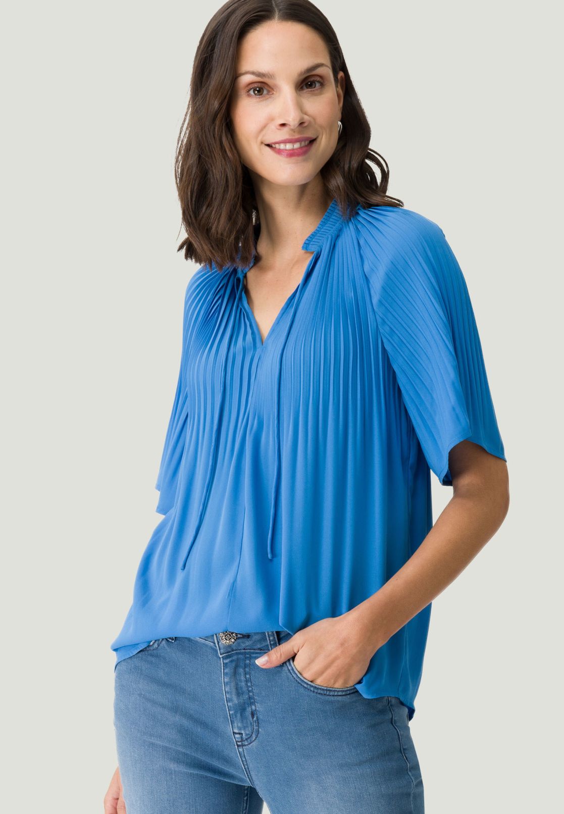 Bluse mit Falten