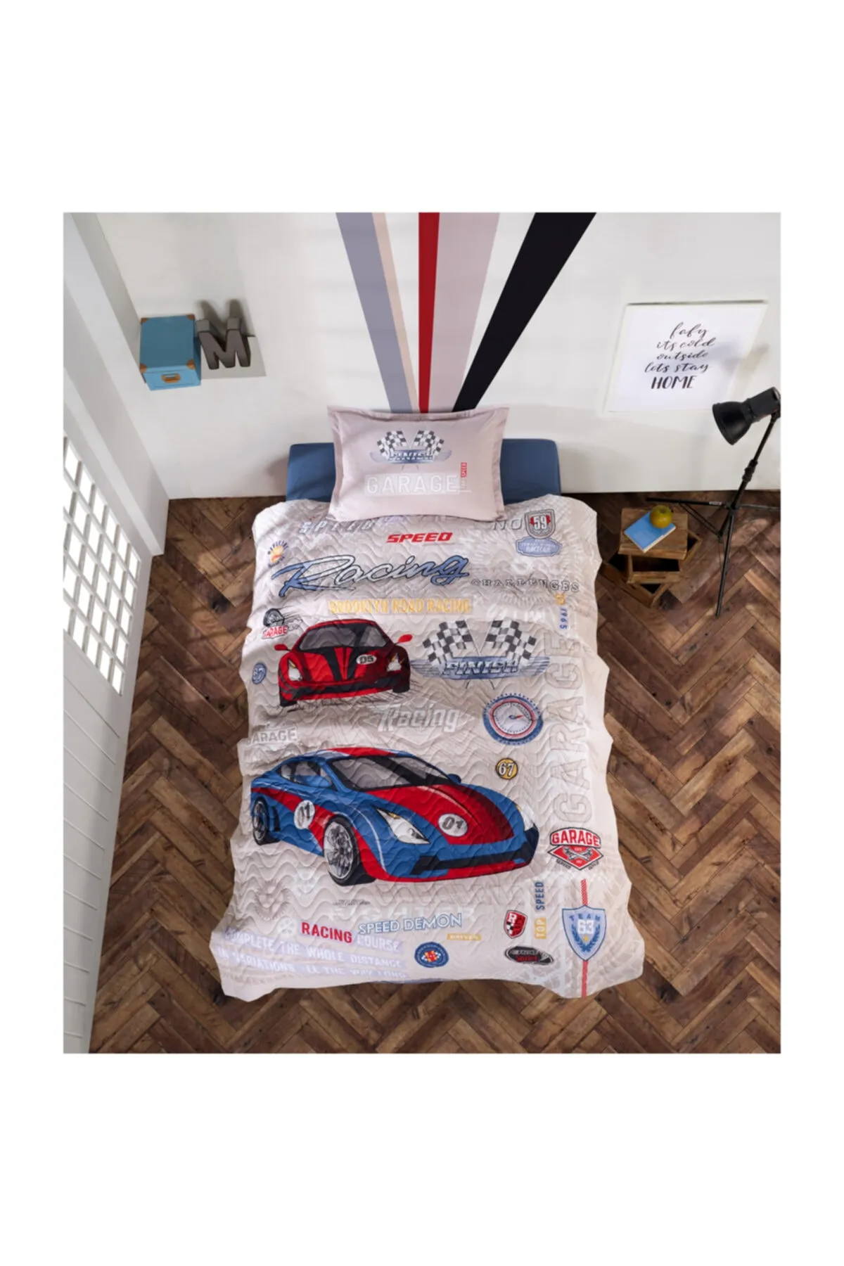 Clasy  Genç Ranforce Single 100 % Baumwolle Komplettset Garage