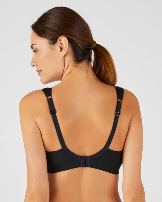 Soutien-gorge grand maintien, coton et dentelle