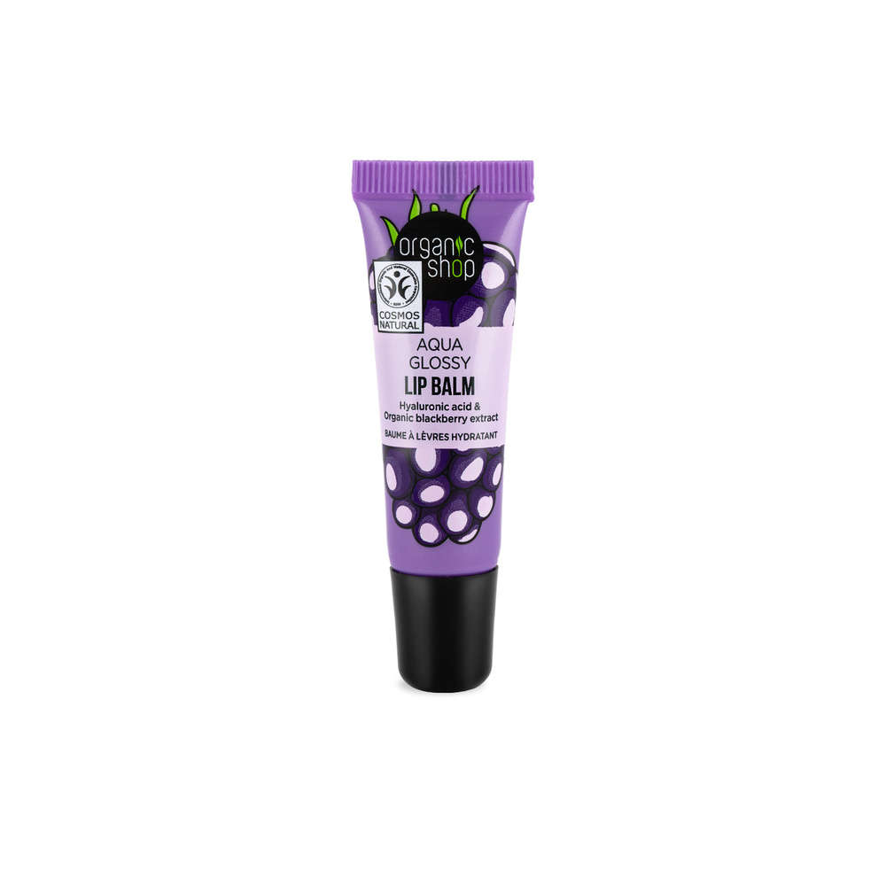 organic shop Baume à lèvres hydratant Aqua Glossy - acide hyaluronique Baume à lèvres