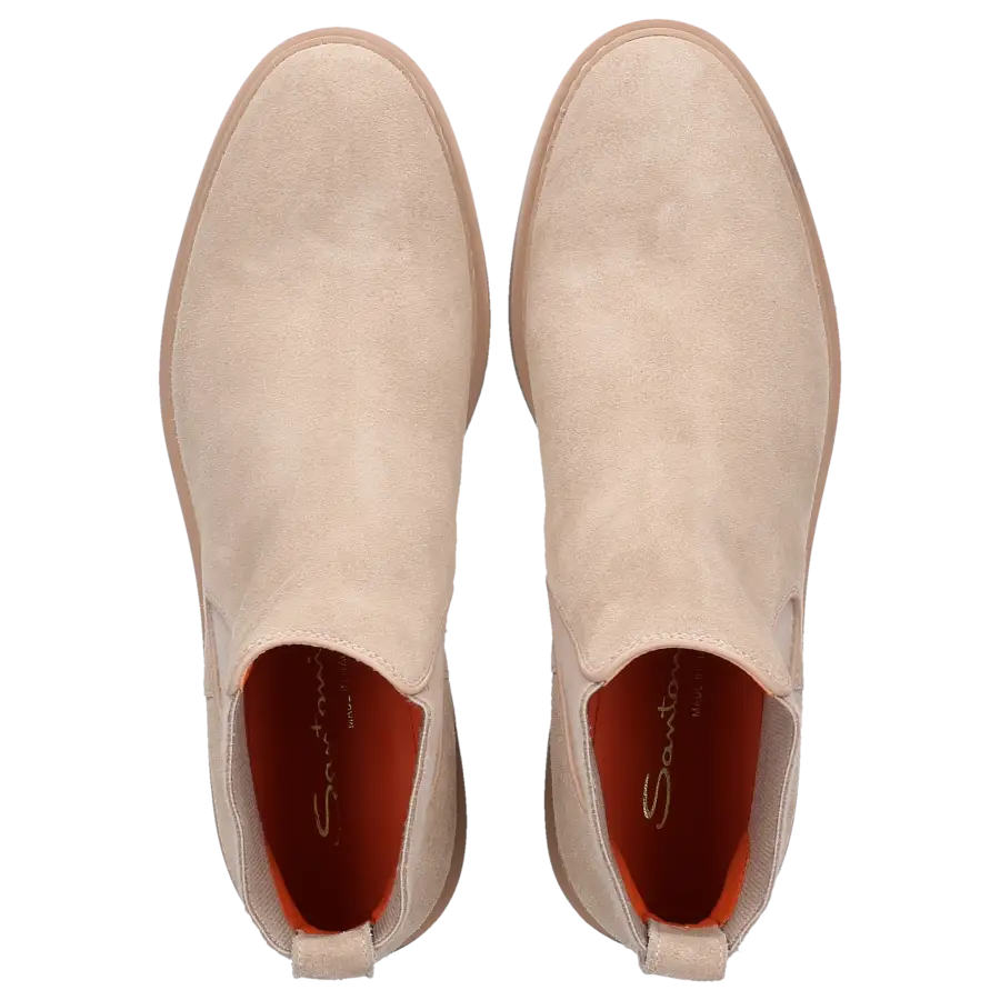 Santoni - Chelsea Boots 58932 Veloursleder - beige