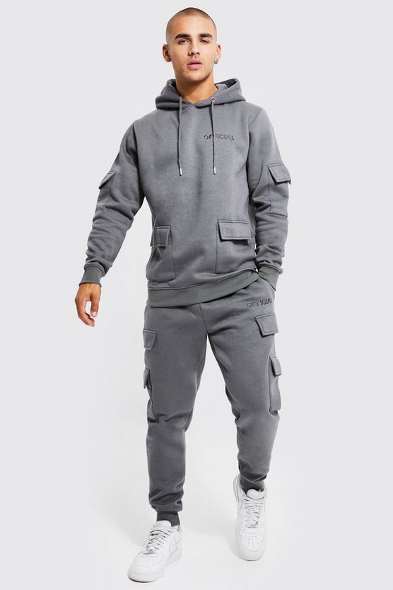 Official Man Cargo-Trainingsanzug mit Kapuze