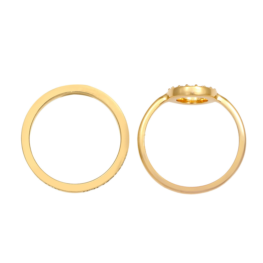 Elli PREMIUM Elli PREMIUM Bague Bague pour femme Duo Memorie Cercle Geo Timeless avec cristaux Bague