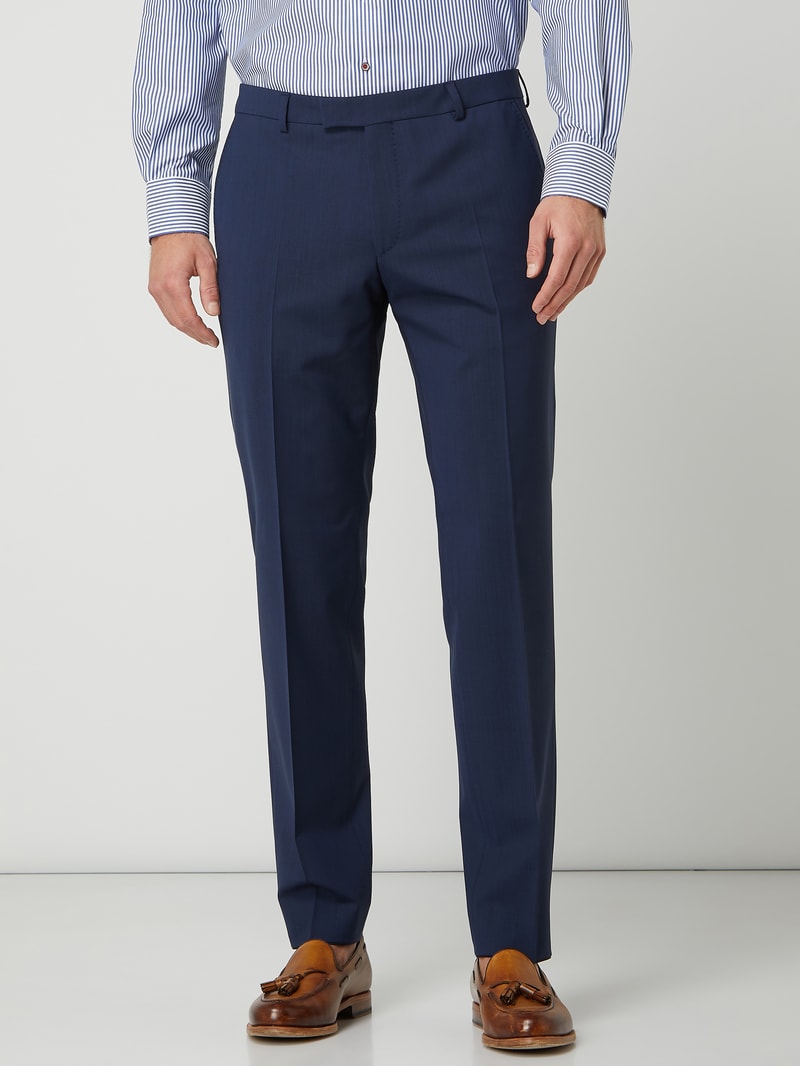 Slim Fit Anzughose mit Stretch-Anteil Modell 'Blayr' in marineblau