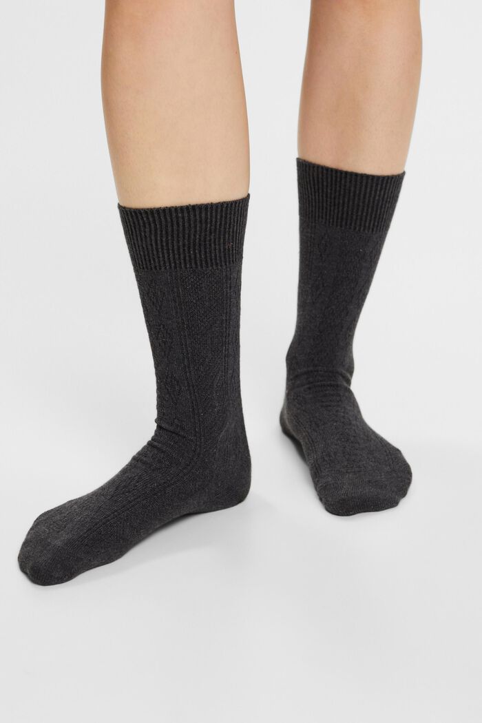 Socken aus Zopfstrick