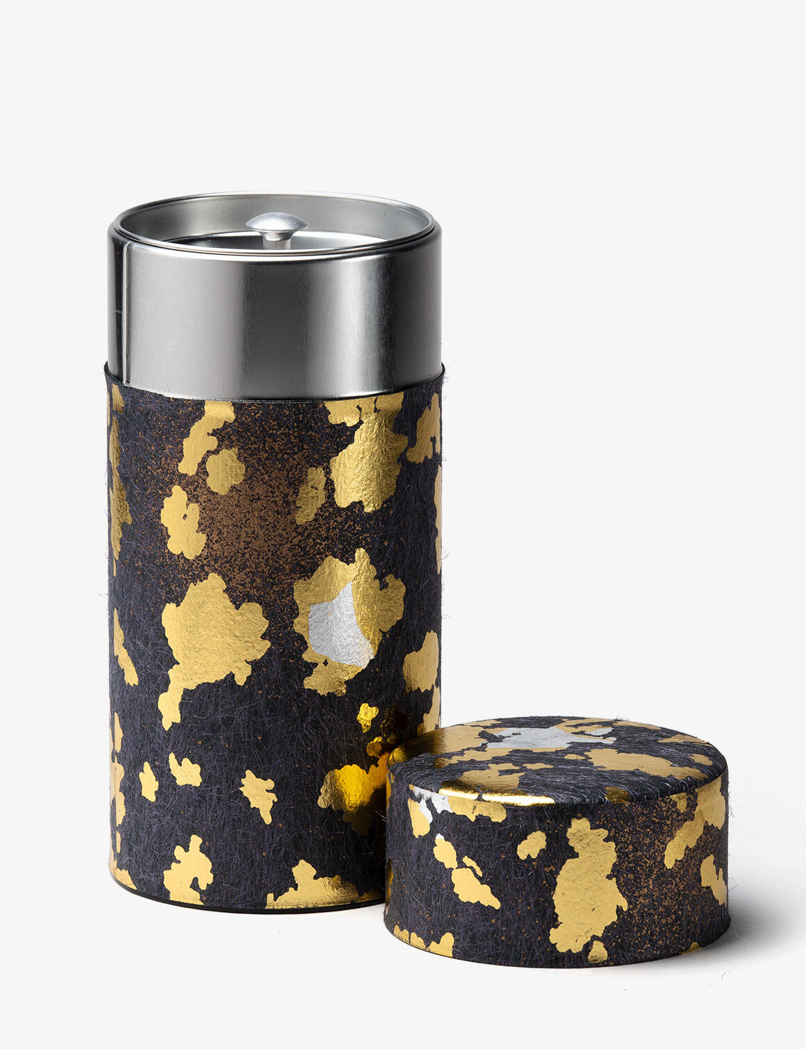 FURERU  Boite à thé papier washi gris et or 150g
