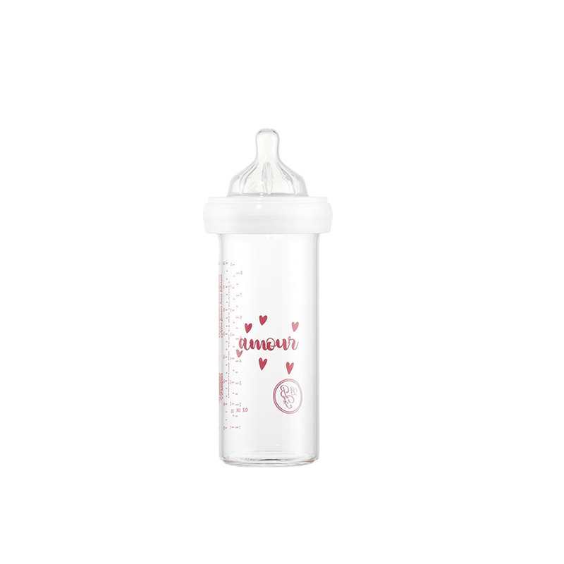 Biberon en verre 0-6 mois 240 ml Amour Le biberon français