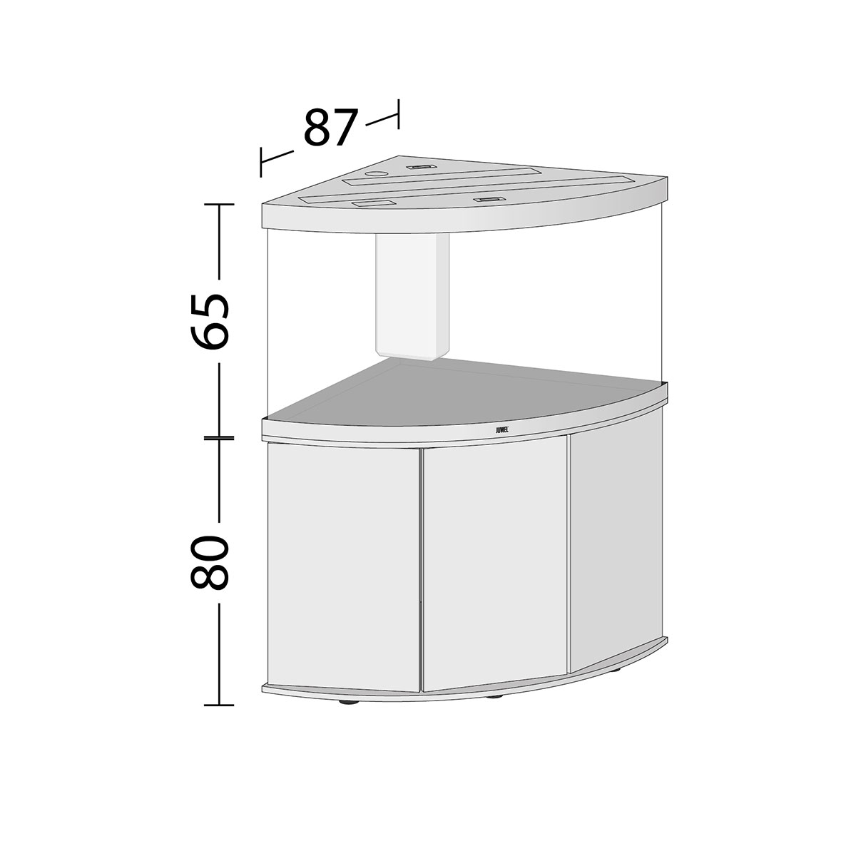 Juwel Komplett Eck-Aquarium Trigon 350 LED mit Unterschrank SBX