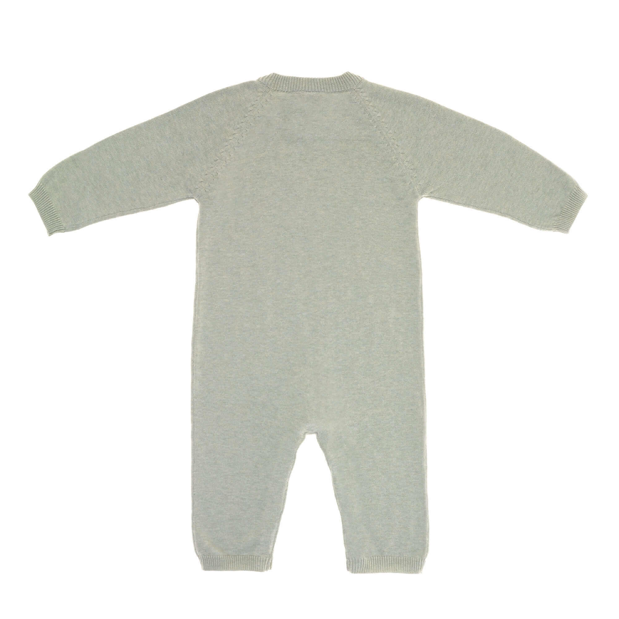 Baby Strampler - gestrickter Overall, Salbei