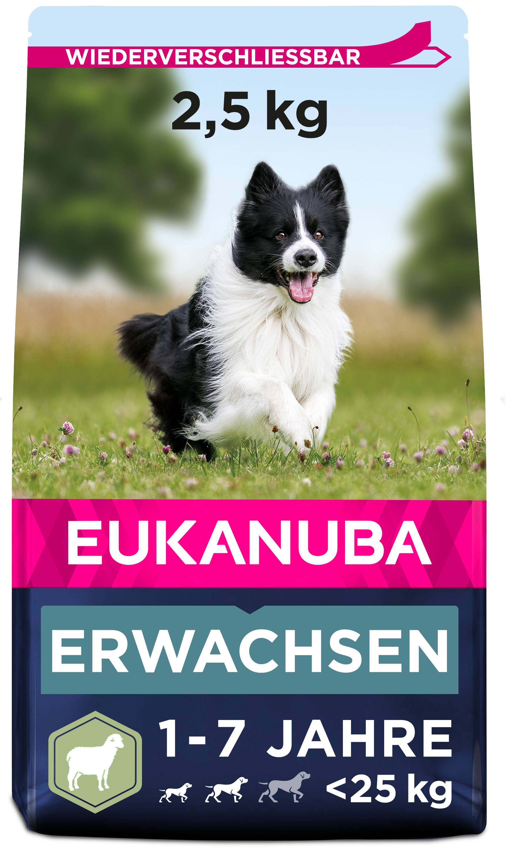 EUKANUBA Hundetrockenfutter EUKANUBA Adult Small & Medium Breed Lamm & Reis 2,5 kg