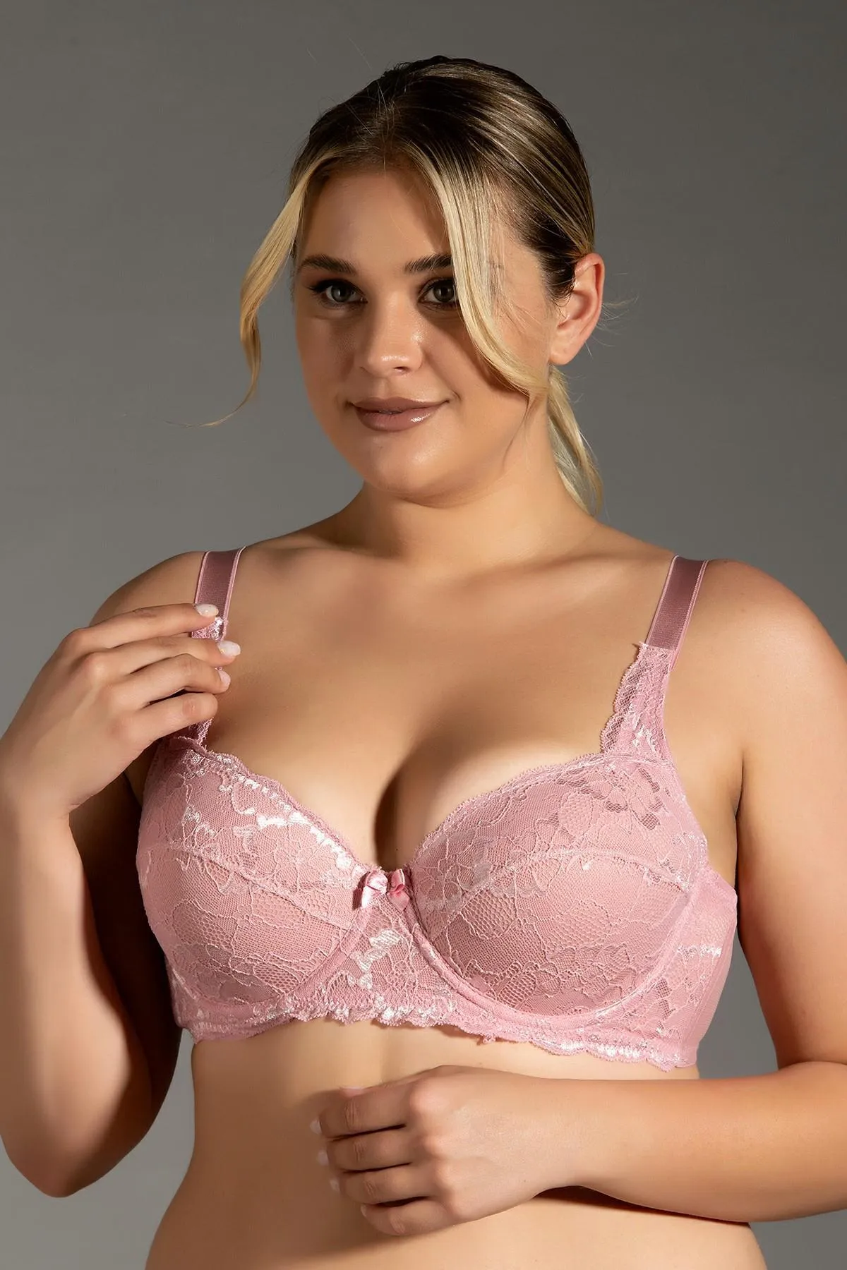 C&City  Spitzen-BH ohne Träger C18041 Dusty Rose