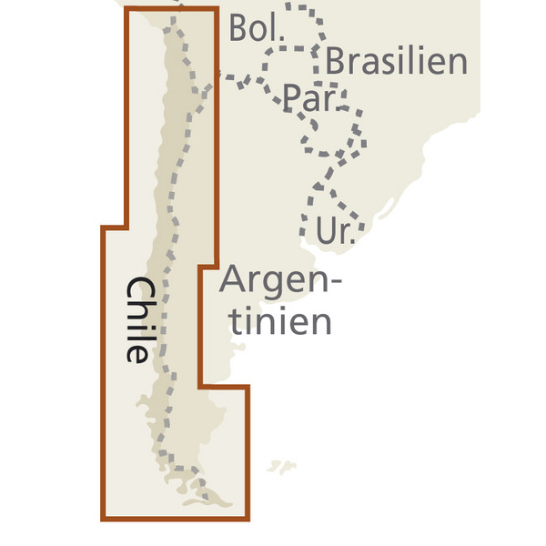 RKH WMP CHILE 1 : 1.600.000 - Straßenkarte