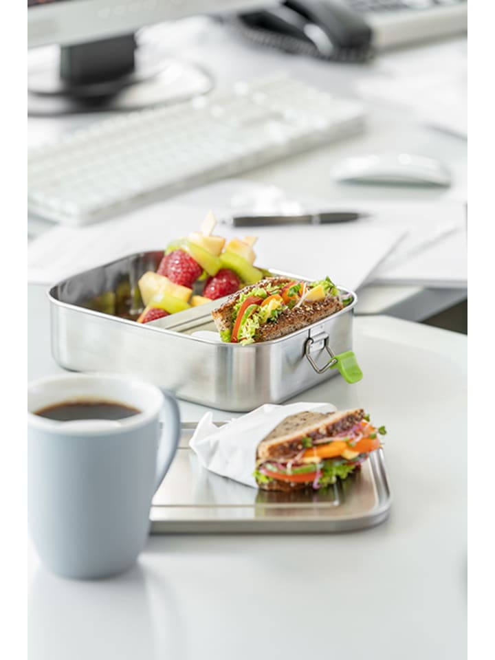 APS Lunchbox 0,8 Liter in Edelstahl 18,5 x 13,5 cm, H: 6,5 cm  günstig kaufen onesize