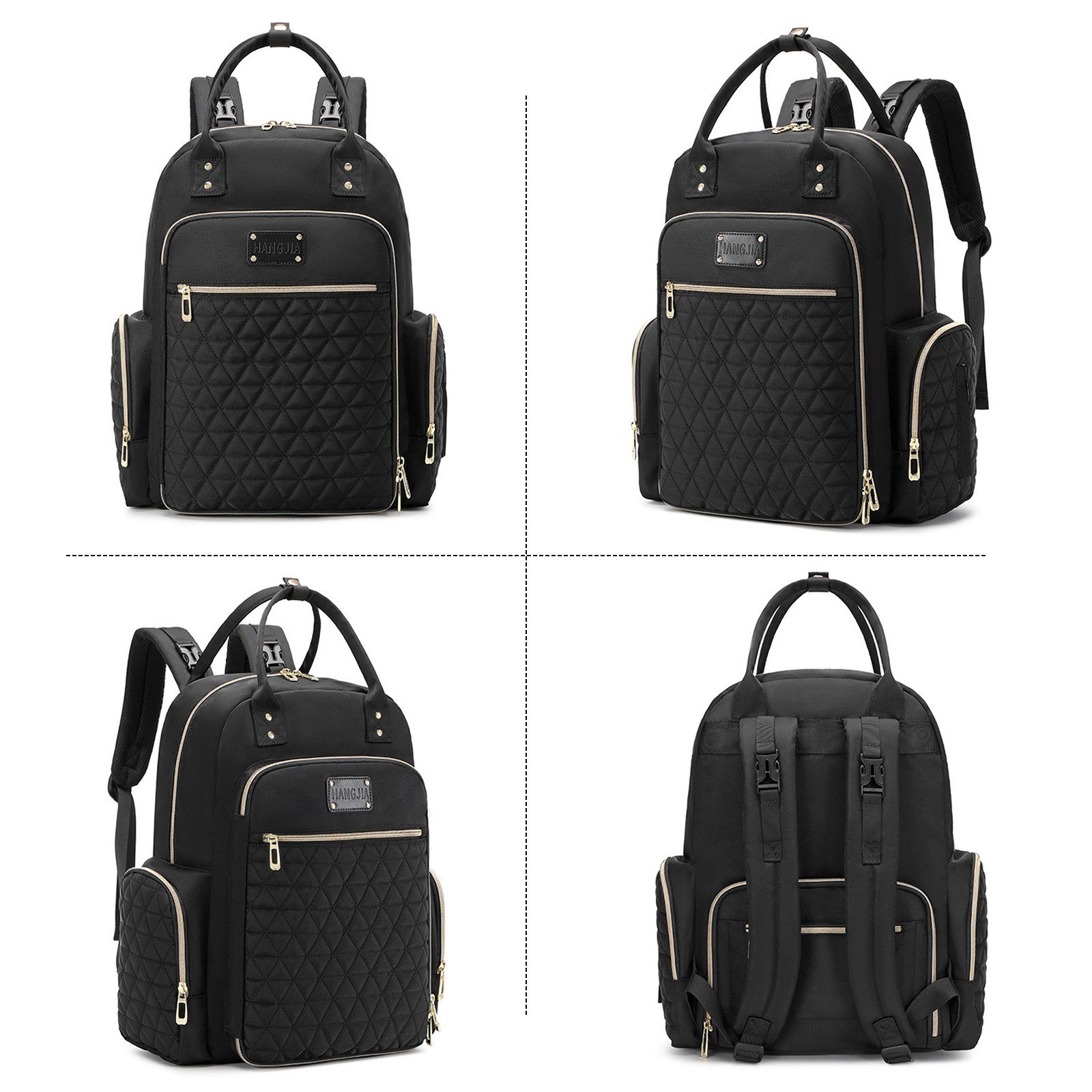 REDOM Wickelrucksack Wickeltasche Rucksack Baby Multifunktions-Babytaschen wasserabweisend (Windeln Babyflasche Milchfläsche Rucksack Tasche mit Flaschenhalter, Multifunktional, Babytasche, Wickelrucksack), mit Schnullerhalter und Kinderwagengurte