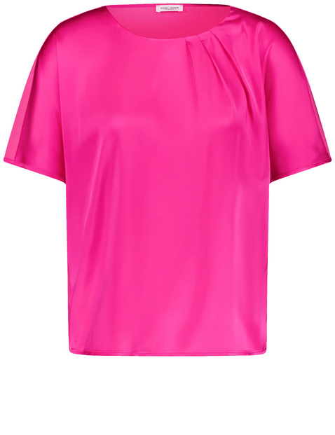 Fließendes Blusenshirt mit Material-Patch