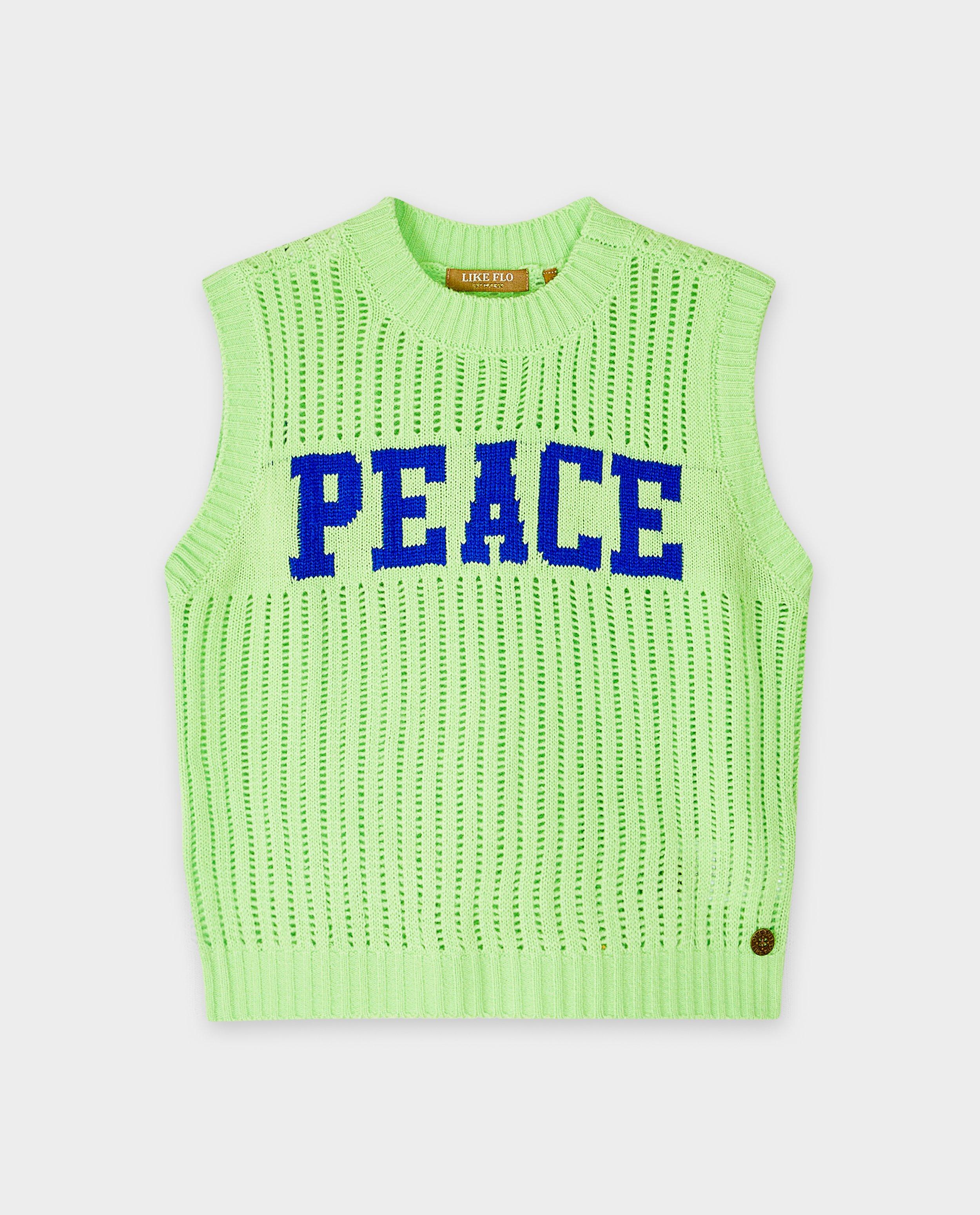 Top tricotat Likeflo cu portocaliu verde deschis