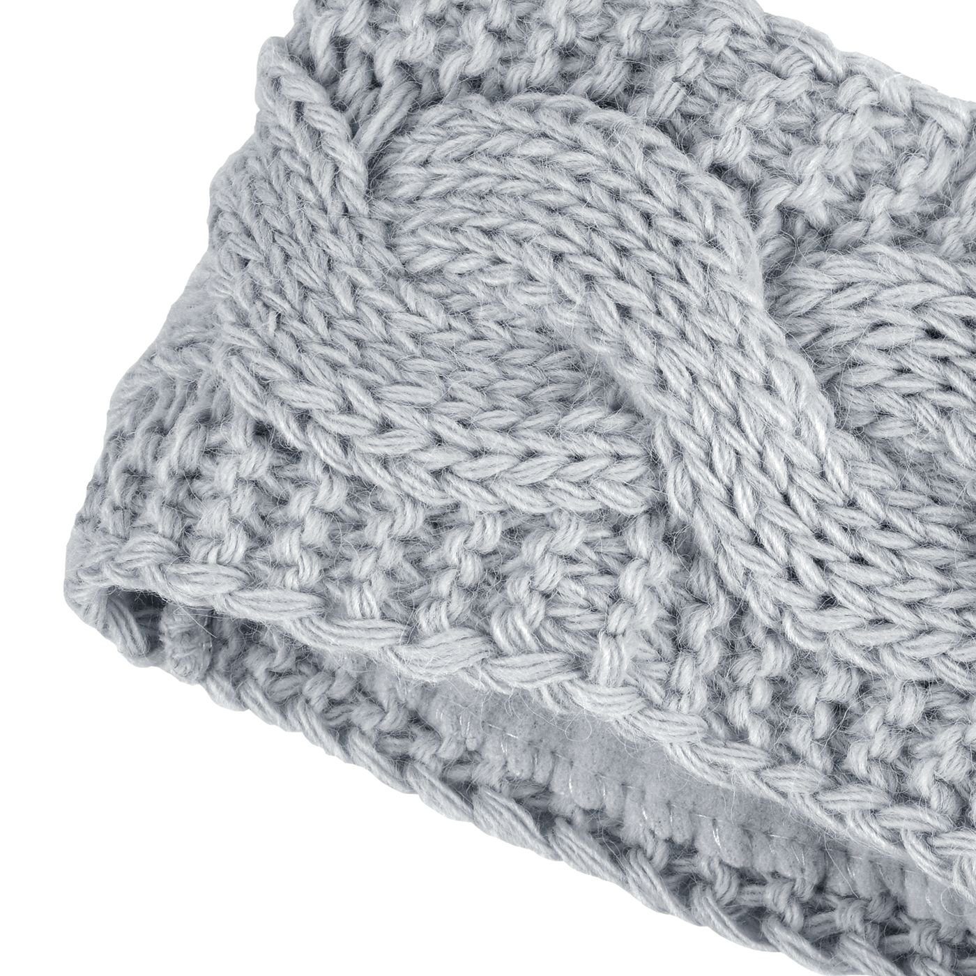 Neverless Stirnband warmes Damen Strick-Stirnband Fleece Futter Zopfmuster Ohrenschutz Haarband Knite Headband Neverless®