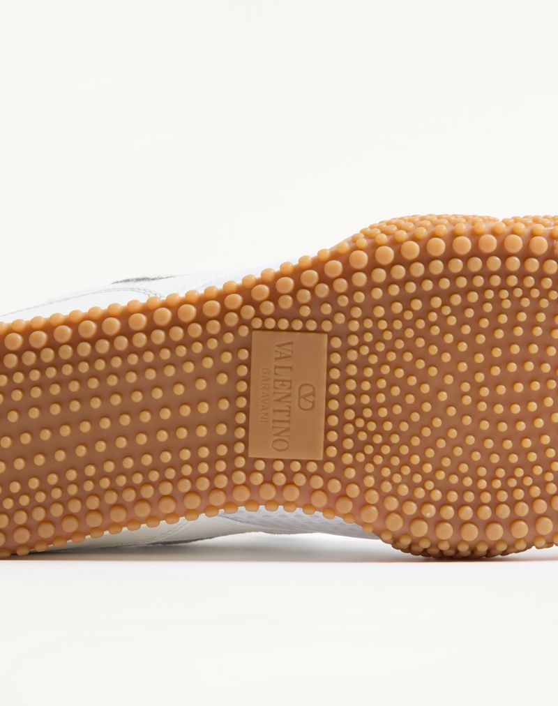Baskets Amphibia en cuir de veau caoutchouté et cuir fendu