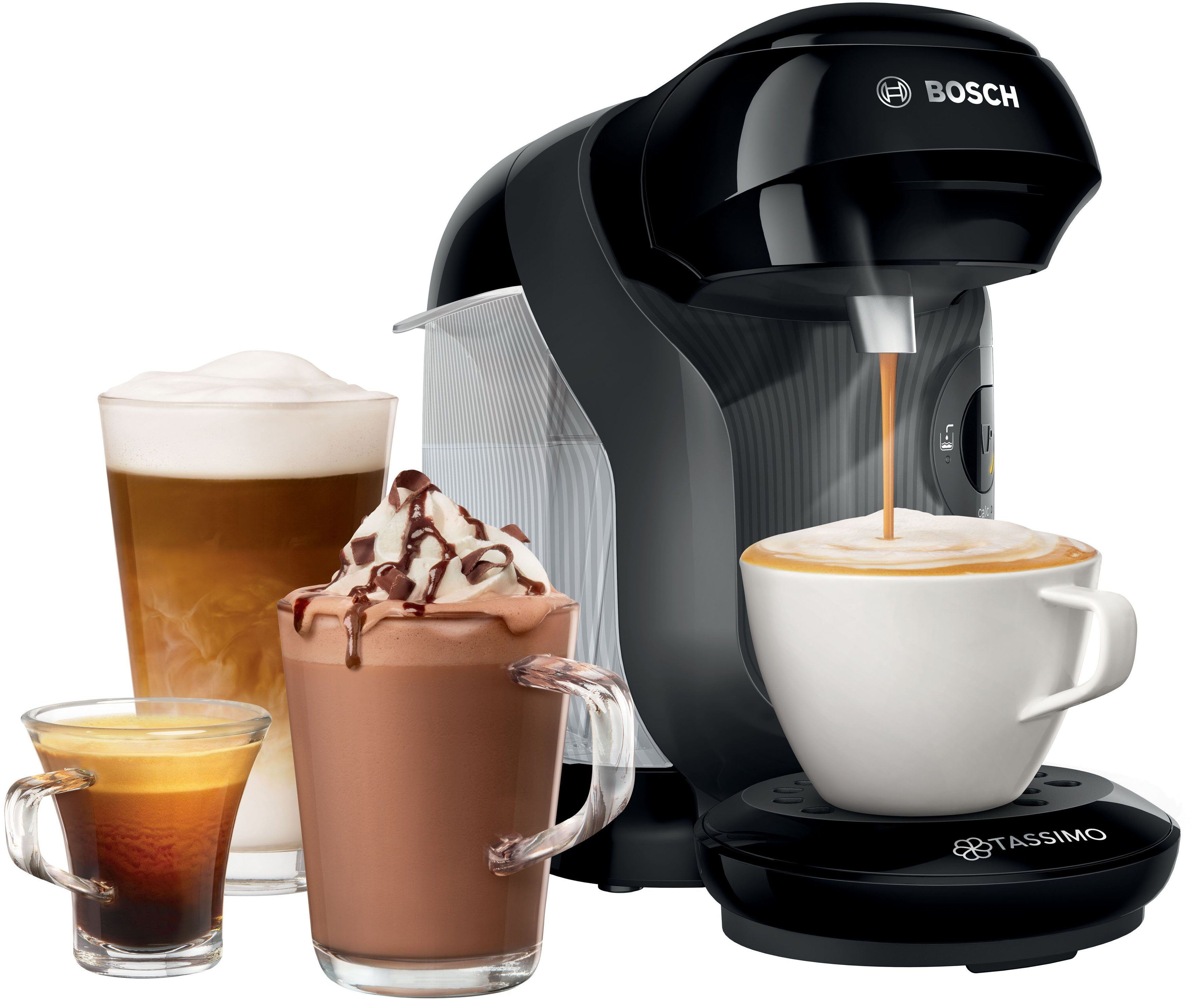 TASSIMO Kapselmaschine STYLE TAS1102, 1400 W, vollautomatisch, geeignet für alle Tassen, platzsparend