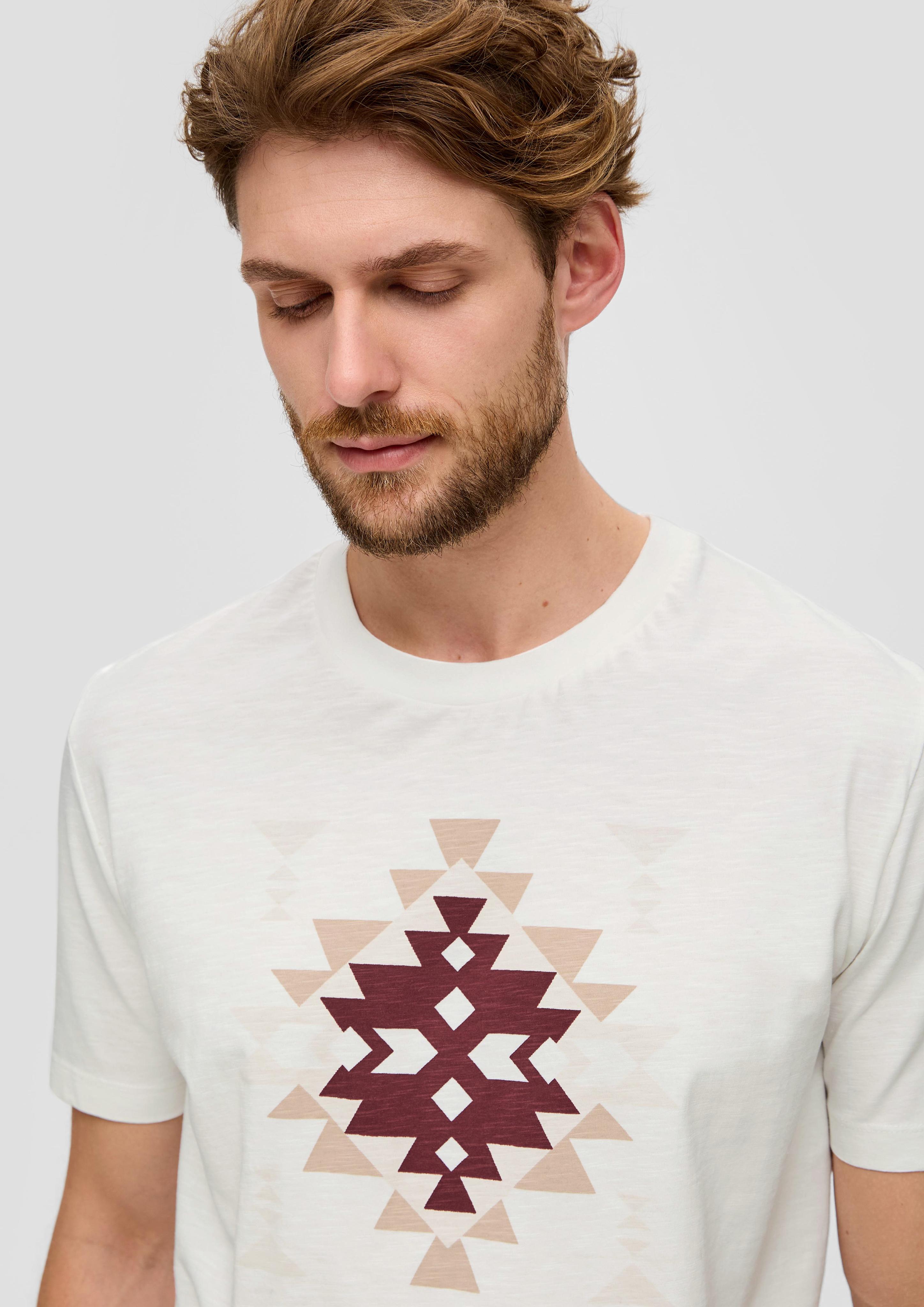 T-Shirt mit Flammgarnstruktur  2138667-01D1