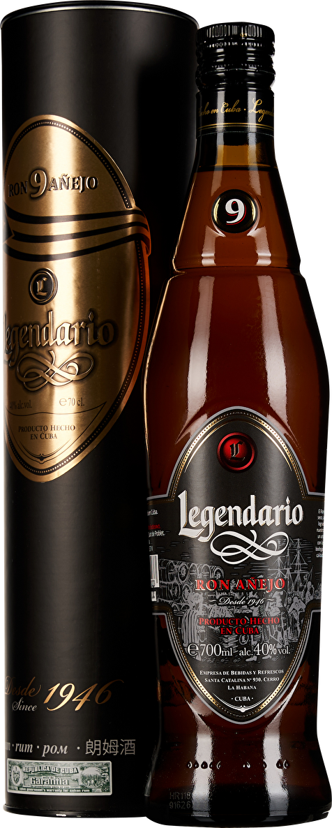 Legendario Rum Anejo 9 YO 0,7 Liter in Tube