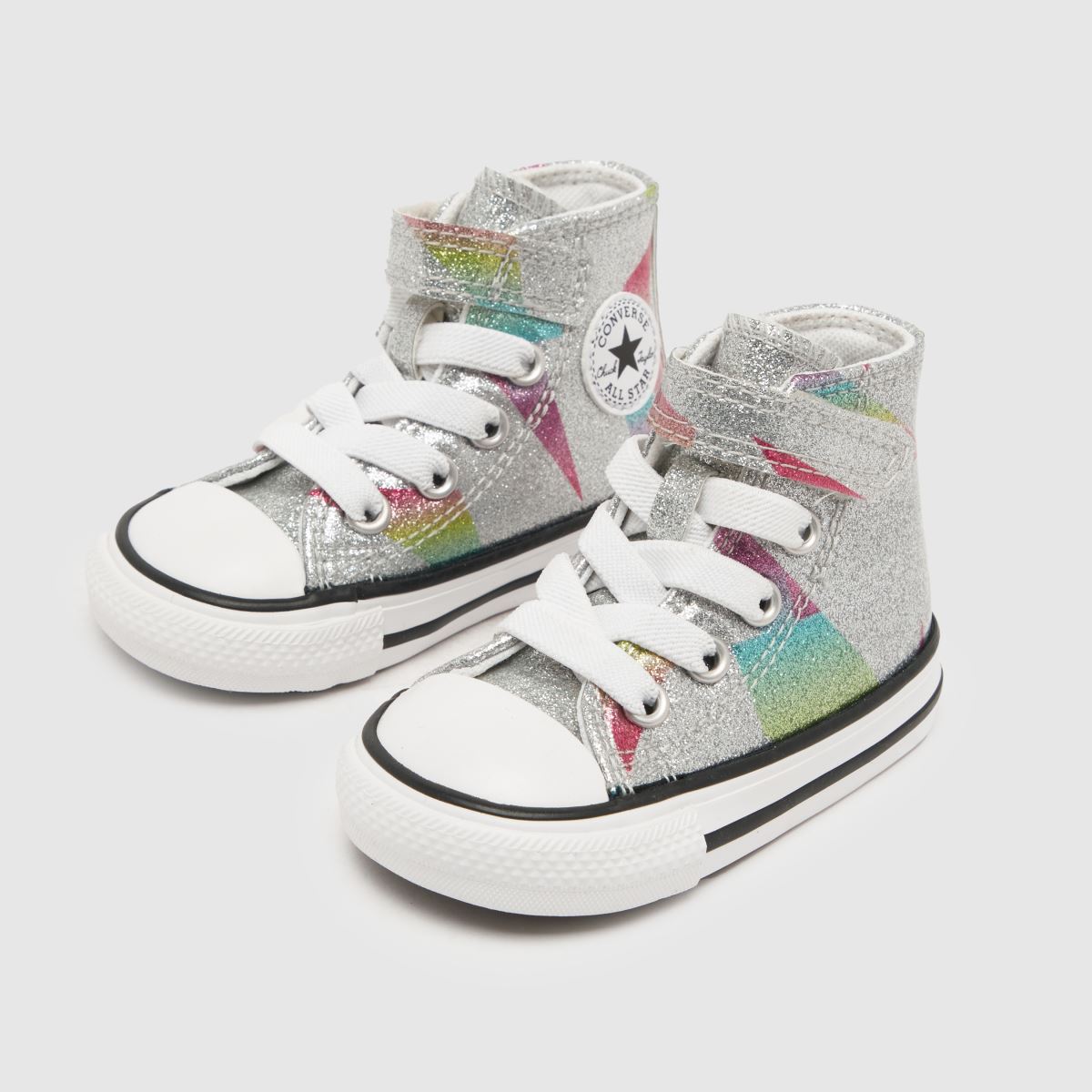 Converse multifärgade all star hi 1v glitter flickor småbarnsskor