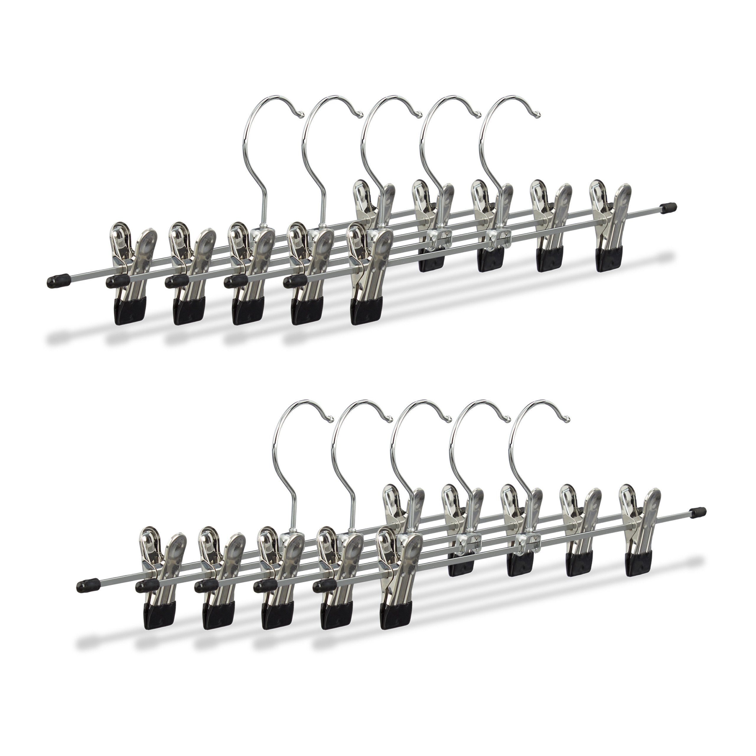 relaxdays Kleiderbügel Hosenbügel Metall 10er und 20er Pack, 10er Pack