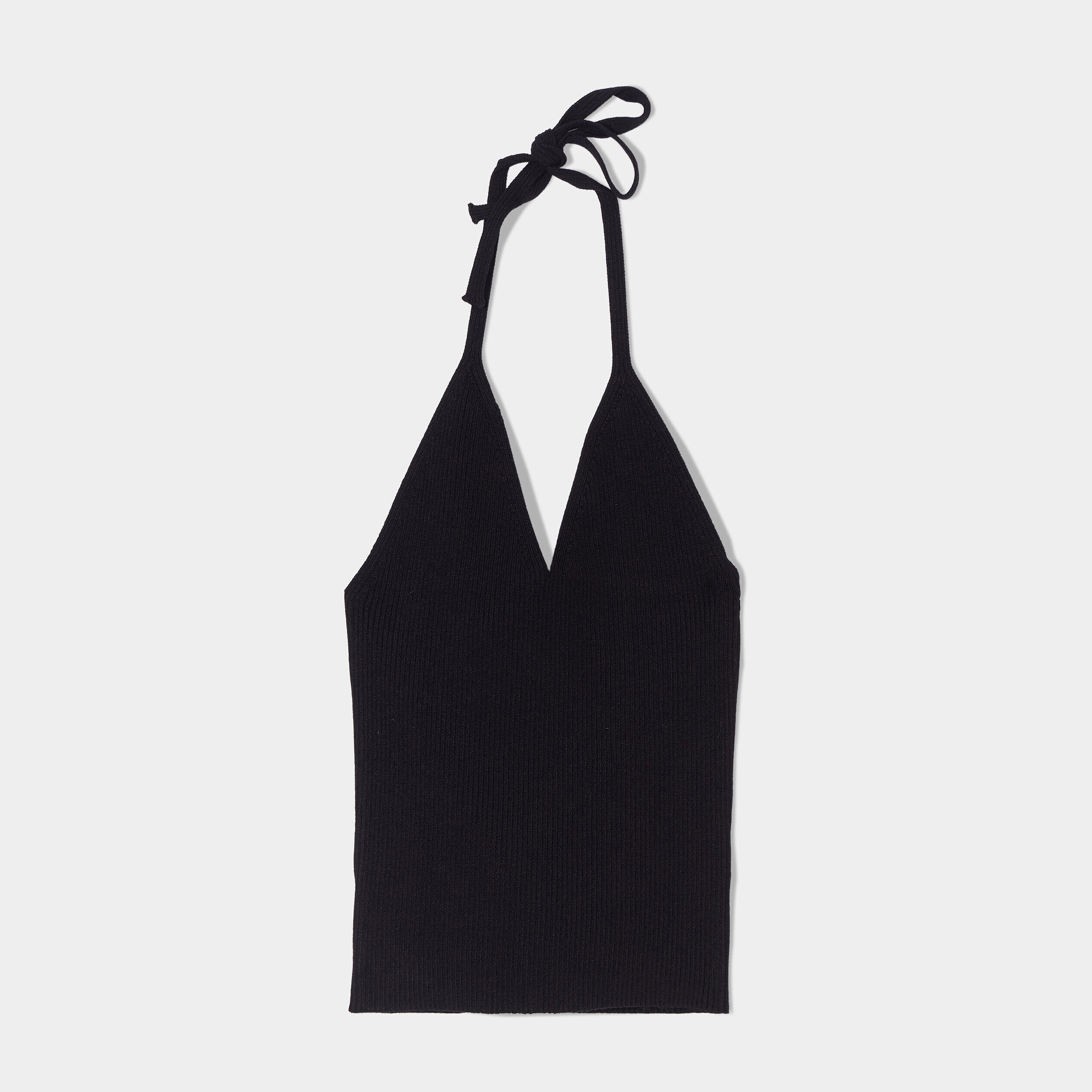 Débardeur bretelles à nouer noir femme | Cache Cache