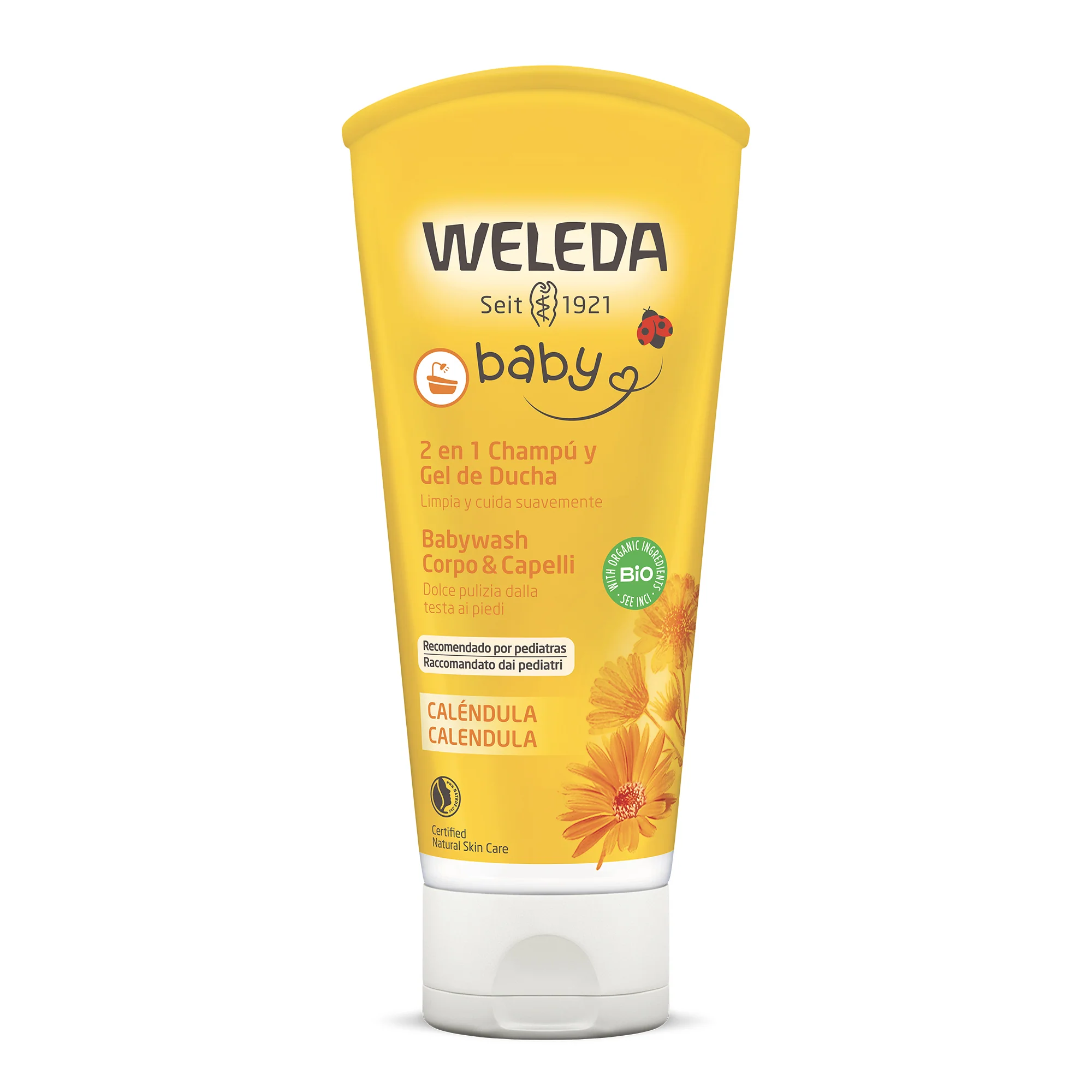 Mamă și bebeluș - Săpun de corp și păr cu gălbenele pentru bebeluși - Tratament pentru bebeluși, Produse pentru copii, Baie și duș, Șampon delicat