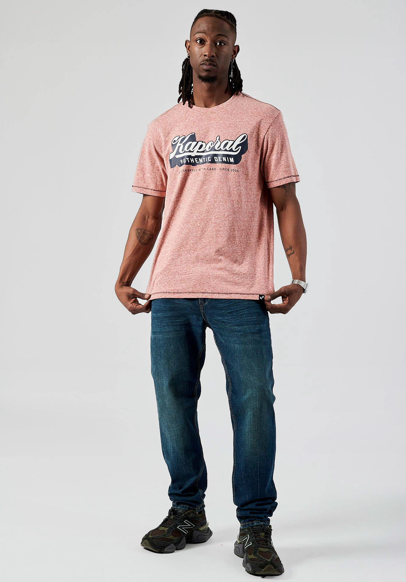 BASE   T-shirt rouge homme