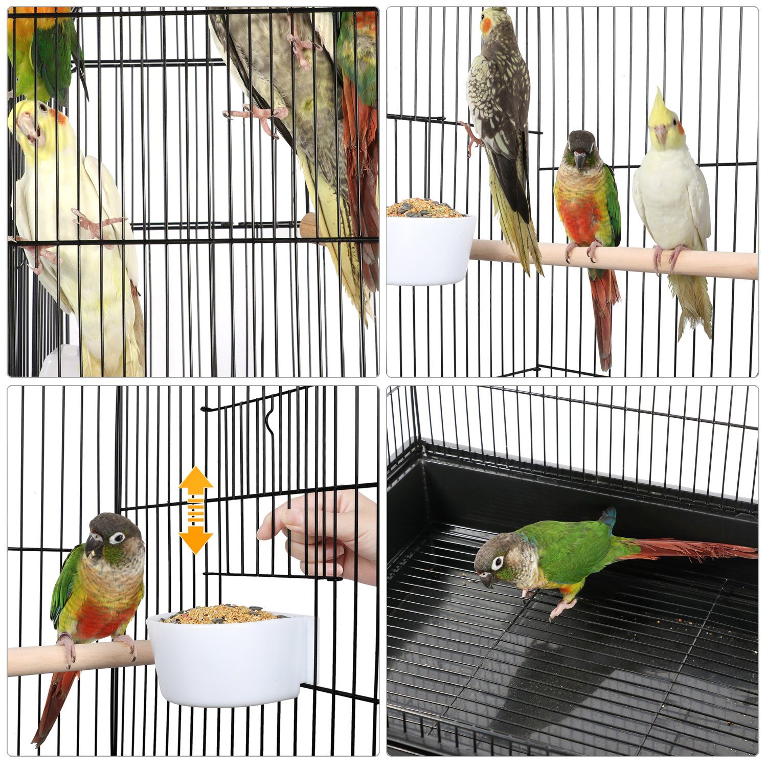 Yaheetech Vogelkäfig, Zusätzlicher Stauraum für Zubehör