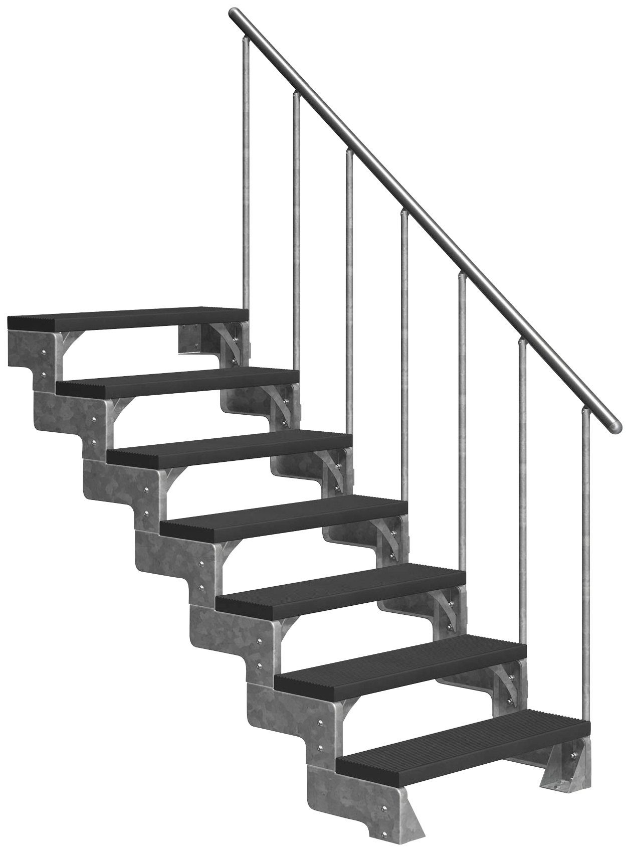 Dolle Außentreppe Gardentop, für Geschosshöhen bis 154 cm, Stufen offen, TRIMAX®-Stufen 100 cm