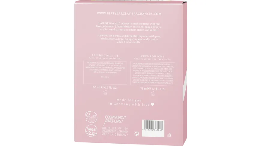 BETTY BARCLAY Happiness Duo Set Eau de Parfum + Duschgel Geschenkpackung
