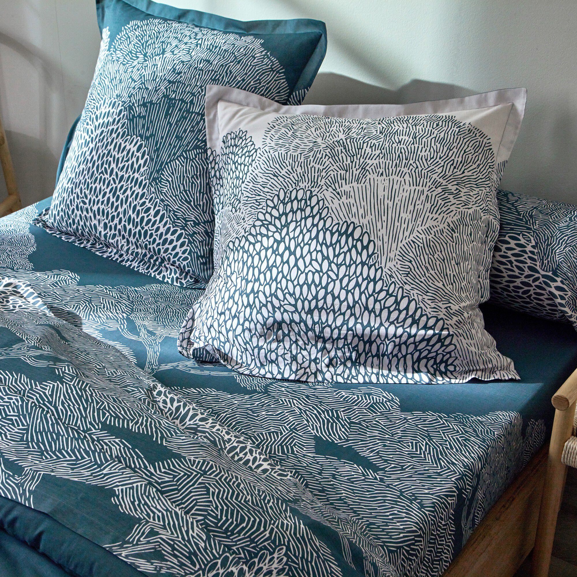 Linge de lit Gaelle en coton imprimé