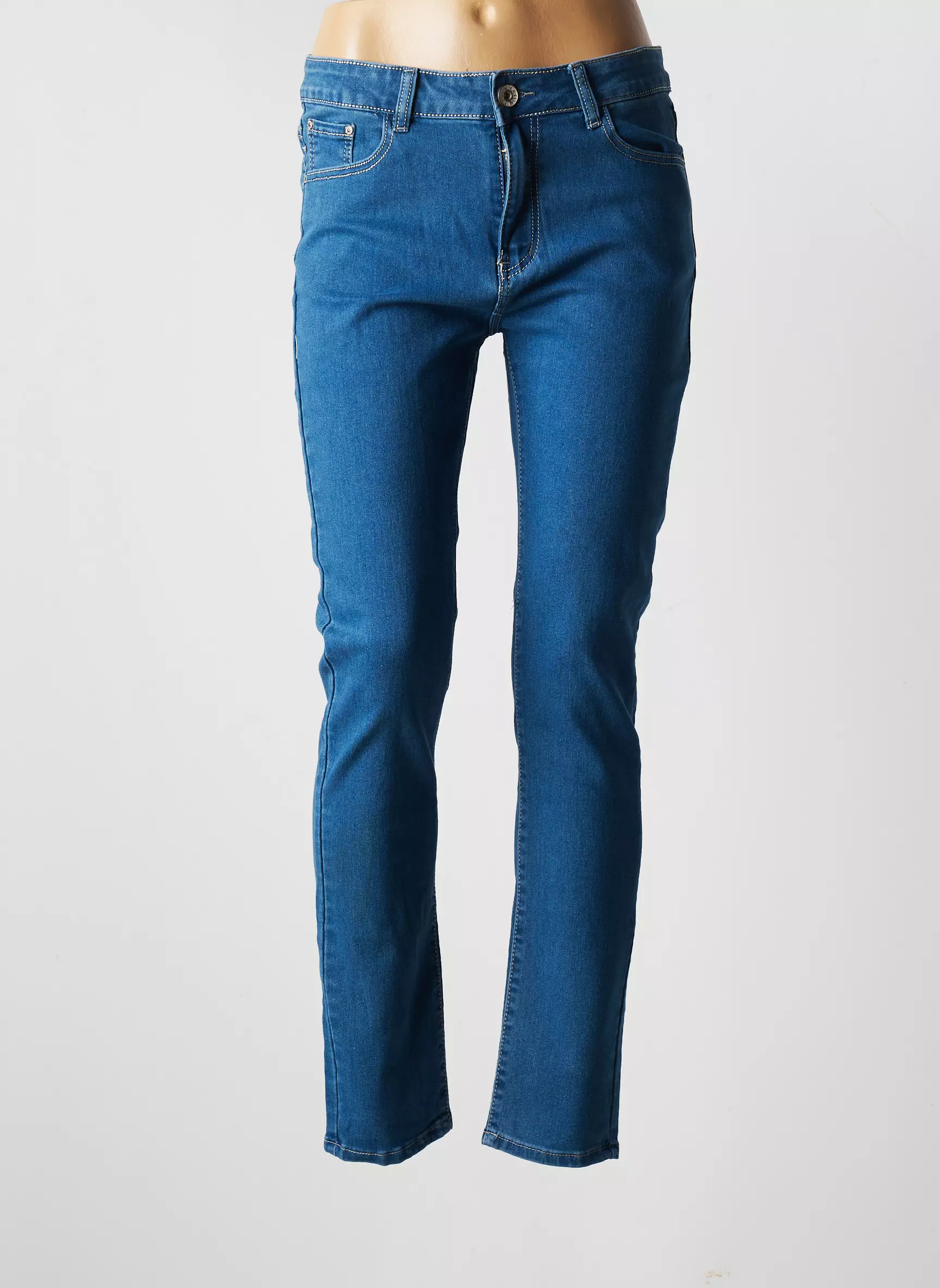 X Max Jeans Coupe Slim Femme couleur bleu