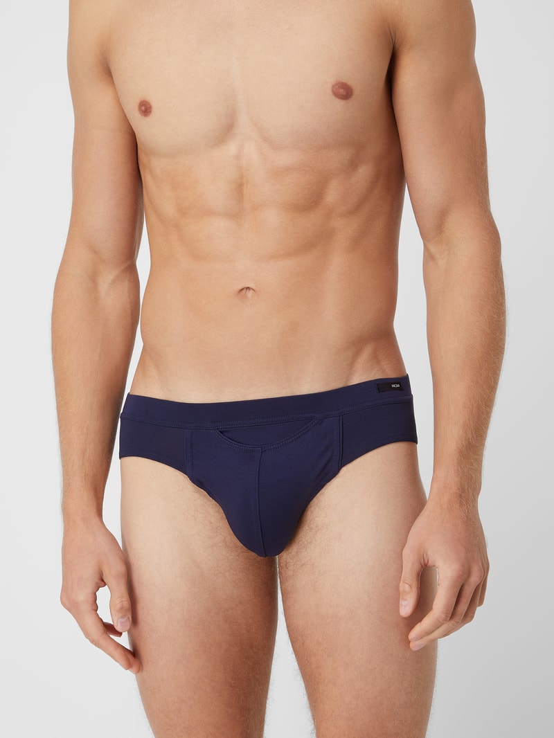 Slip mit Label-Detail in dunkelblau