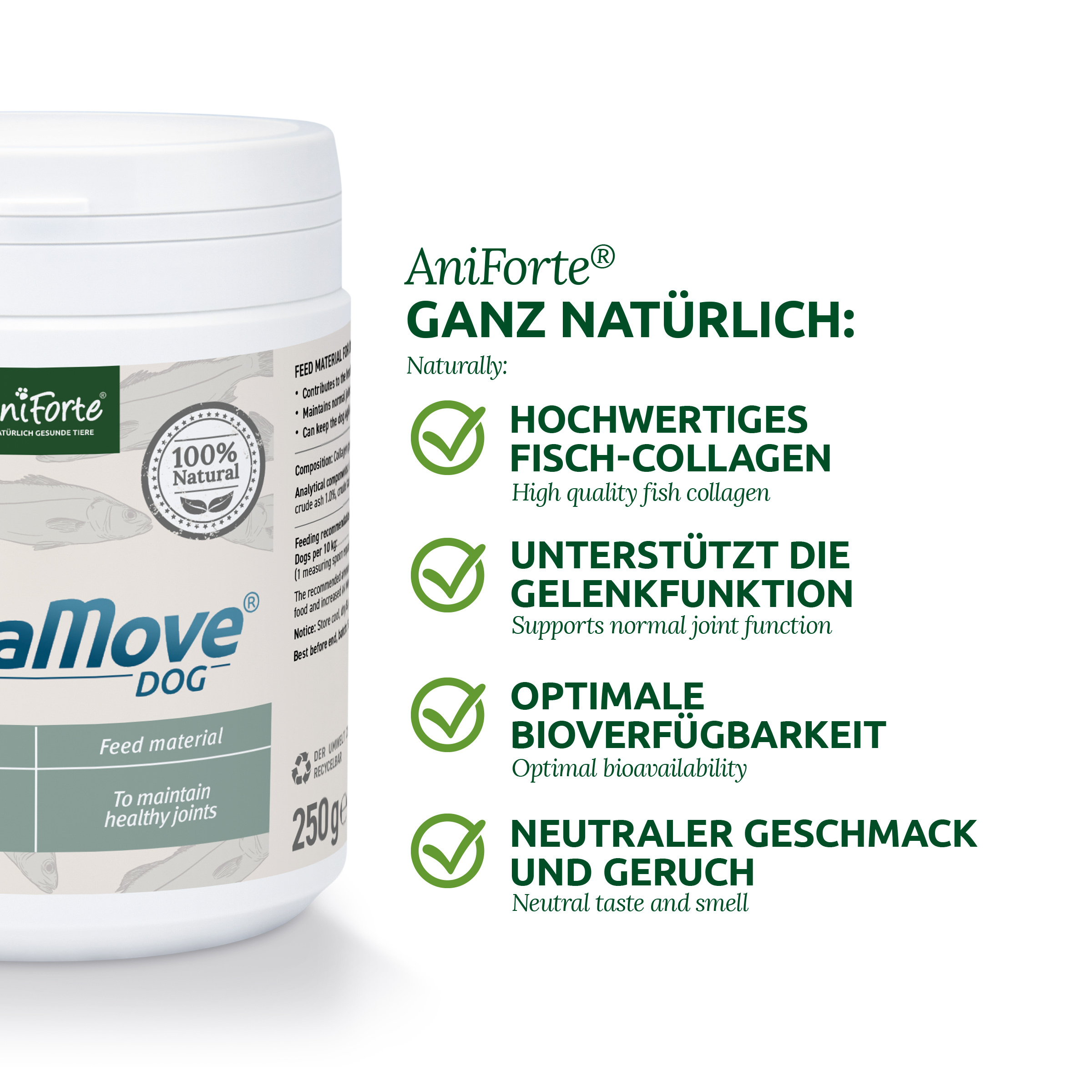 Aniforte Ergänzungsfutter & Aufzucht Aniforte Kollagen CollaMove Kollagen 250 g