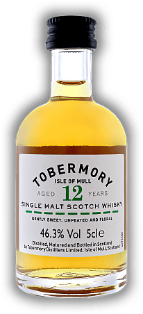 Tobermory 12 Years 0,05 Liter Tobermory 12 Years 0,05 Liter Leicht süß und floral. Alter 12 J. - 0,05	 Liter - Vol 46,3%