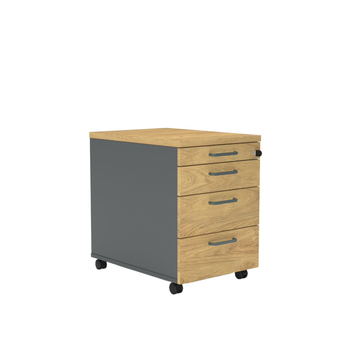 Rollcontainer E10 Hickory Grau