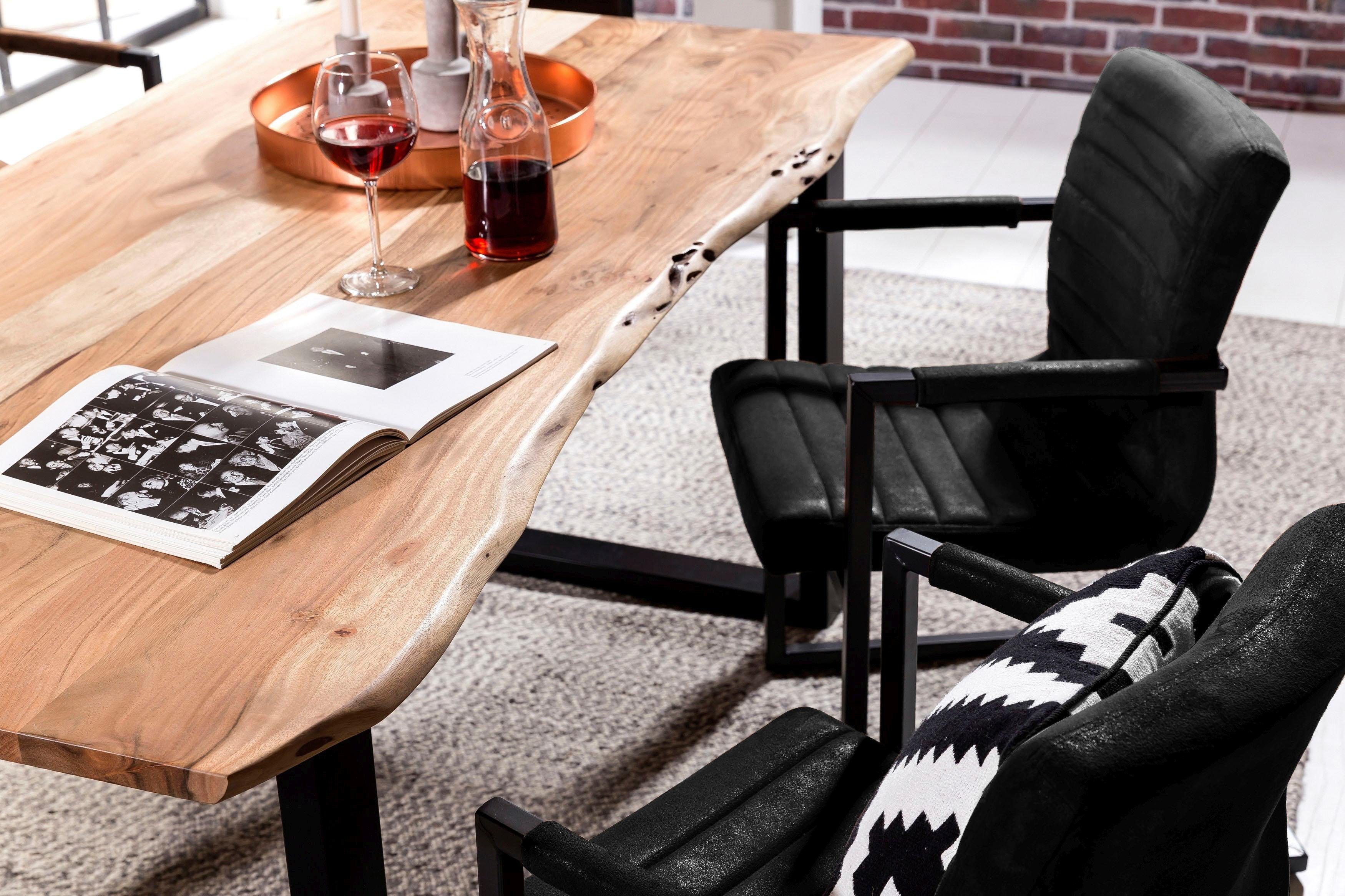 SIT Esstisch Tops&Tables, mit Tischplatte aus Akazie mit Baumkante wie gewachsen